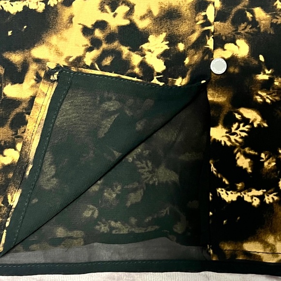 Calvin Klein Women's Black and Brown Floral Neutral Top Size XL Like New! - Picture 8 of 11